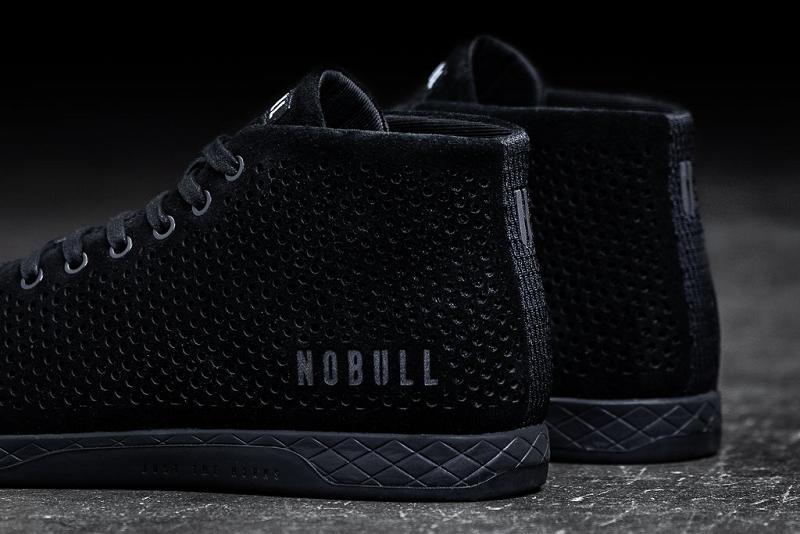 Black Nobull Suede Mid Men's Trainers | CA S1234G